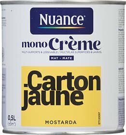 Peinture MonoCrème - Carton jaune - Mat - 0,5L
