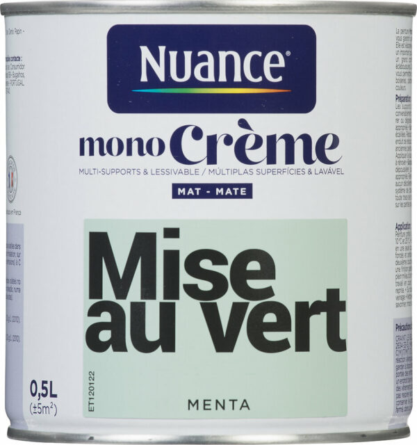 Peinture MonoCrème - Mise au vert - Mat - 0,5L