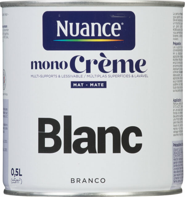 Peinture MonoCrème Blanc Mat Nuance - 0,5L