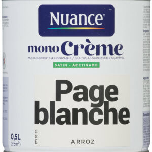 Peinture MonoCrème - Page Blanche - Satin - 0,5L