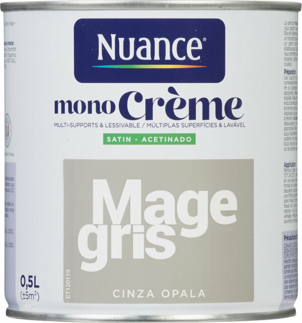 Peinture MonoCrème Mage gris Satin - 0,5L