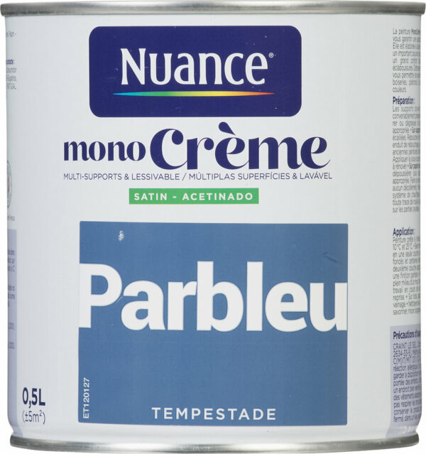 Peinture MonoCrème Parbleu Satin - Nuance - 0,5L