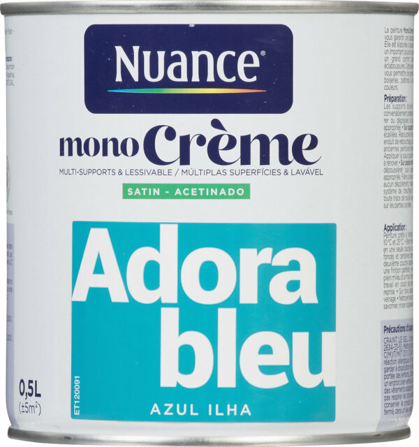 Peinture MonoCrème Adorableu Satin 0,5L - Nuance