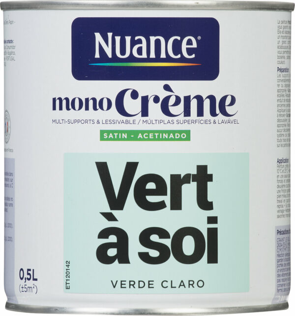 Peinture MonoCrème - Vert à soi - Satin - 0,5L