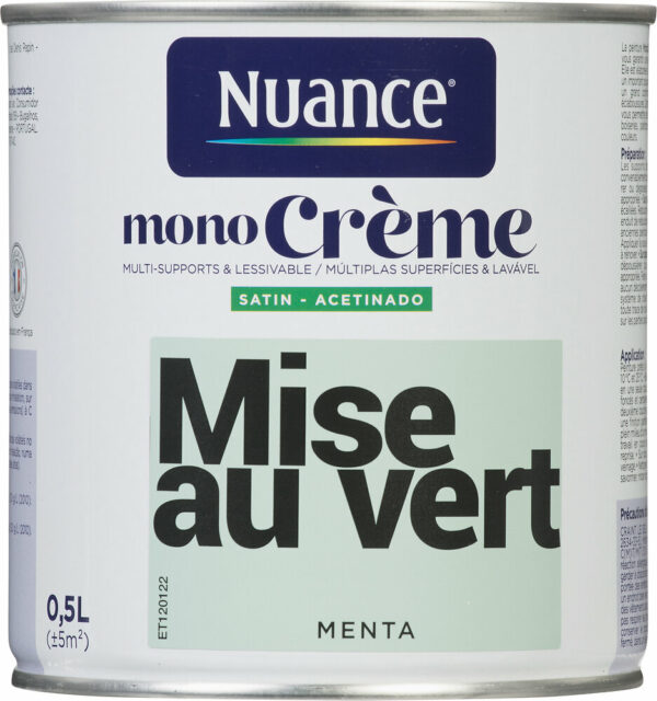 Peinture MonoCrème - Mise au vert - Satin - 0,5L
