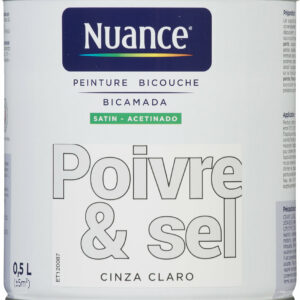 Peinture bicouche - Poivre et sel - Satin - 0,5L