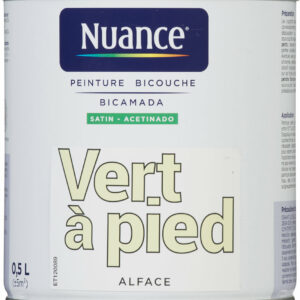 Peinture bicouche - Vert à pied - Satin - 0,5L