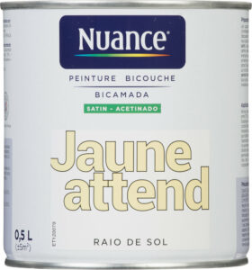 Peinture bicouche – Jaune attend – Satin – 0,5L