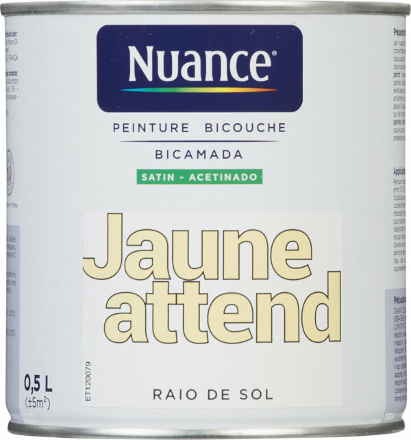 Peinture bicouche - Jaune attend - Satin - 0,5L