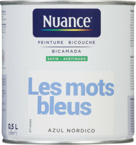 Peinture bicouche – Les mots bleus – Satin – 0,5L