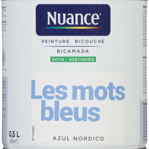 Peinture bicouche - Les mots bleus - Satin - 0,5L