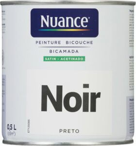 Peinture bicouche – Noir – Satin – 0,5L