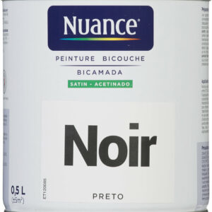 Peinture bicouche - Noir - Satin - 0,5L