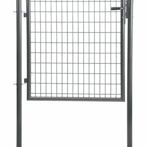 Portillon grillagé avec serrure gris 1,20x1m – Sécurité, Esthétique & Durabilité