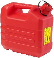 Jerrican plastique essence 10L - Jerrican hydrocarbure avec bec verseur coudé