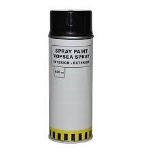 Peinture aérosol brillante 400ml noire – Résistante à 80°, Sec en 30 min, Faibles émissions