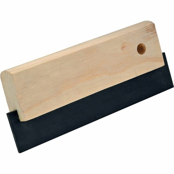 Raclette en Caoutchouc 180mm avec Monture en Bois – Outil Pratique pour le Nettoyage et la Revêtement