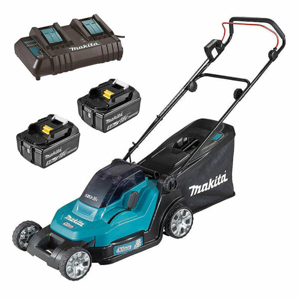 Tondeuse à batterie DLM432CT2 - 36V pour un entretien écologique de votre pelouse