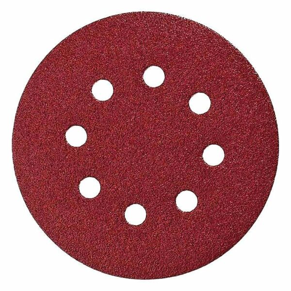 10 disques abrasifs MAKITA Ø 125 mm Red Auto-agrippant avec 8 trous pour Ponceuse Excentrique