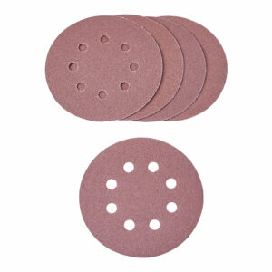 Disques perforés agrippants 120 Grain - Lot de 5, 125 mm, 8 trous - Ponceuse excentrique