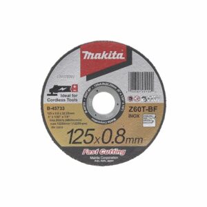 Disque à tronçonner MAKITA B-45733 Métal et Inox pour Meuleuse à Batterie (Plat)