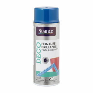 Peinture aérosol Bleu Brillant 400ml - Idéale pour intérieurs et extérieurs