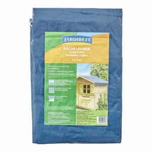 Bâche lourde en polyéthylène 2x3m - Bleu marine, 150g/m² - Résistance aux intempéries et fixation facile