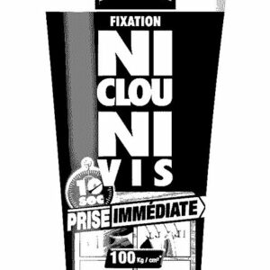 Mastic Colle Extra Fort & Rapide Blanc 260g – Fixation Puissante Sans Perçage