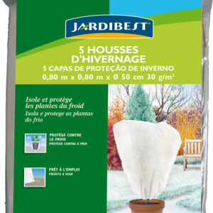 Lot de 5 Housses d'Hivernage 0.8m pour Protéger vos Plantes du Froid