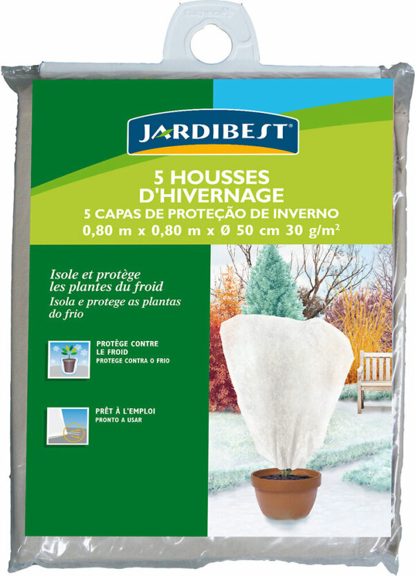 Lot de 5 Housses d'Hivernage 0.8m pour Protéger vos Plantes du Froid