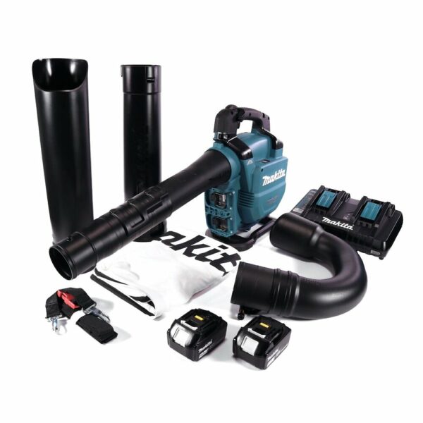 Aspirateur Souffleur 36V (2 x 18V) 33 mbar - avec 2 batteries 18V 5.0Ah - chargeur double - DUB363PT2V