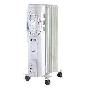 Radiateur bain d'huile en céramique blanc 1500W - Chauffage efficace & réglable