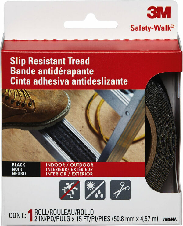 Rouleau antidérapant noir 4.5mx50mm pour une sécurité renforcée