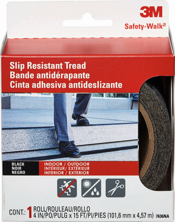 Rouleau antidérapant noir 4.5mx101mm pour sécuriser vos surfaces intérieures et extérieures