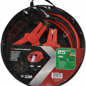 Câble de démarrage 25mm pour voiture - 3,5m avec pinces - Noir et rouge
