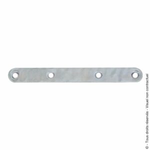 Patte d'assemblage zinguée 18x3 mm – Longueur 200 mm pour bricolage et rénovation