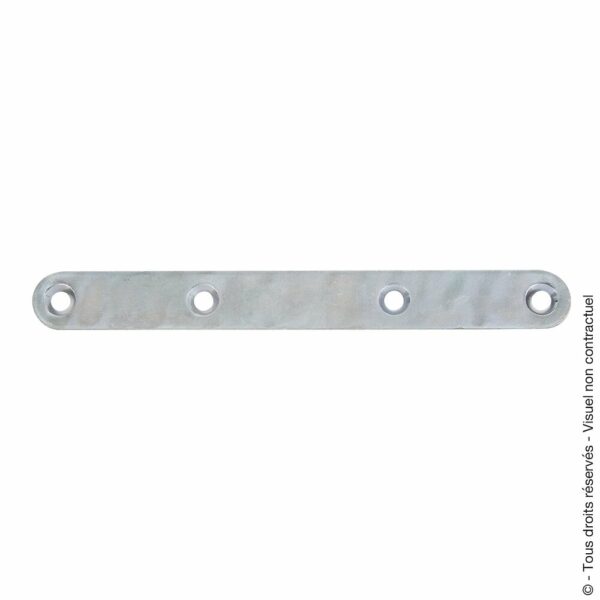 Patte d'assemblage zinguée 18x3 mm – Longueur 200 mm pour bricolage et rénovation