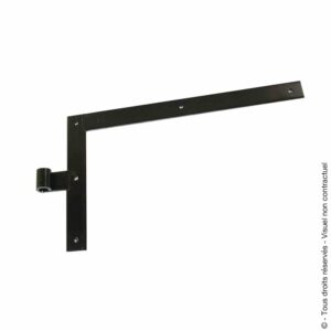 Penture Équerre Bout Carré H.250xL.300mm - Gauche, Idéale pour Volets Persiennés et Cadres