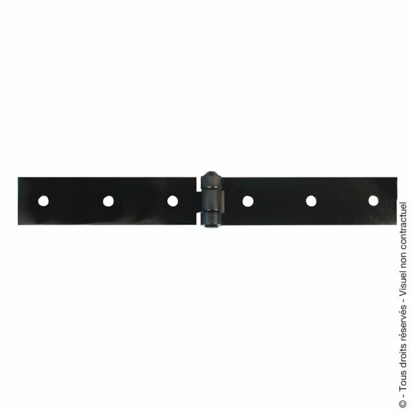 Charnière Forte Noire 200x40mm - Pose Simple et Rapide