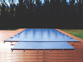 Bâche à Barre Sécurité APF "Littoral" Bleu Opaque – Protection Piscine Multi-Size