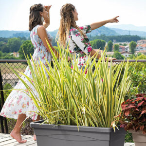 Muret Day R Anthracite 100cm pour jardin moderne