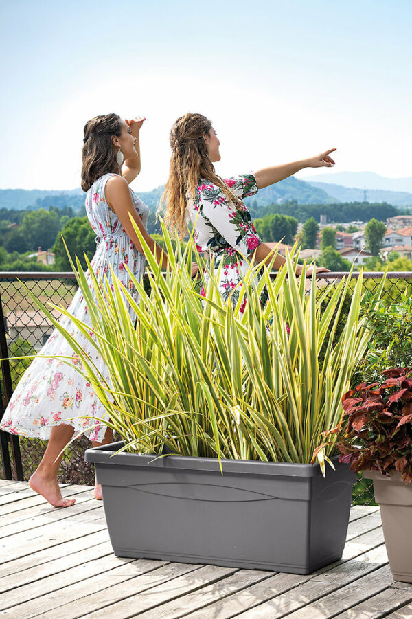 Muret Day R Anthracite 100cm pour jardin moderne