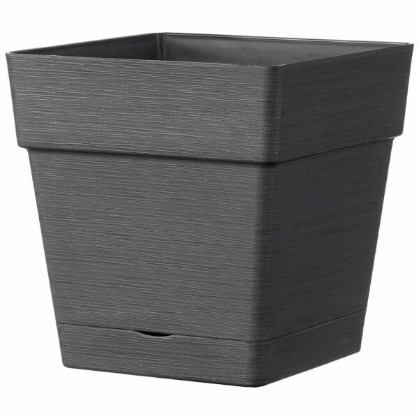 Pot de fleurs Quadro Save R Anthracite à réserve d'eau 17cm
