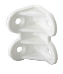 Équerre d'assemblage en plastique blanc 24x36mm – Pack de 4