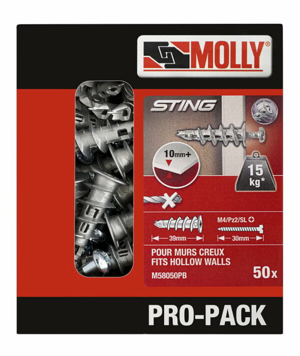Chevilles Métal à Expansion PRO-PACK "Molly" – Pack de 100 – Résistance et Durabilité