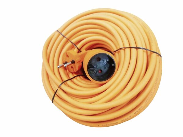 Rallonge électrique 20m 2x1,5mm² - Orange, 3500W, 16A
