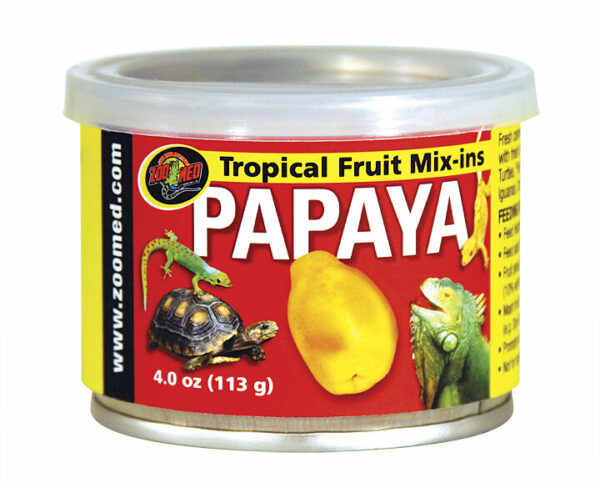 Conserve de papayes pour reptile