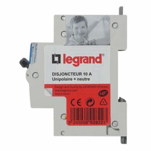 Disjoncteur DNX3 Phase + Neutre 10A - Borne à vis - 1 module - Sécurité électrique