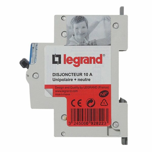 Disjoncteur DNX3 Phase + Neutre 10A - Borne à vis - 1 module - Sécurité électrique