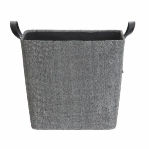 Panier à bûches Dama carré - Gris chiné foncé